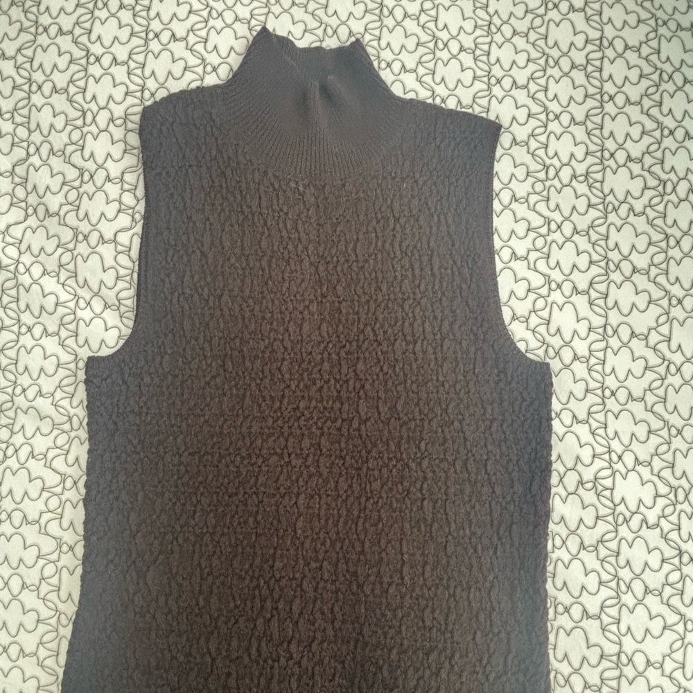 Kenneth Cole Brown Textured Knit Sweater